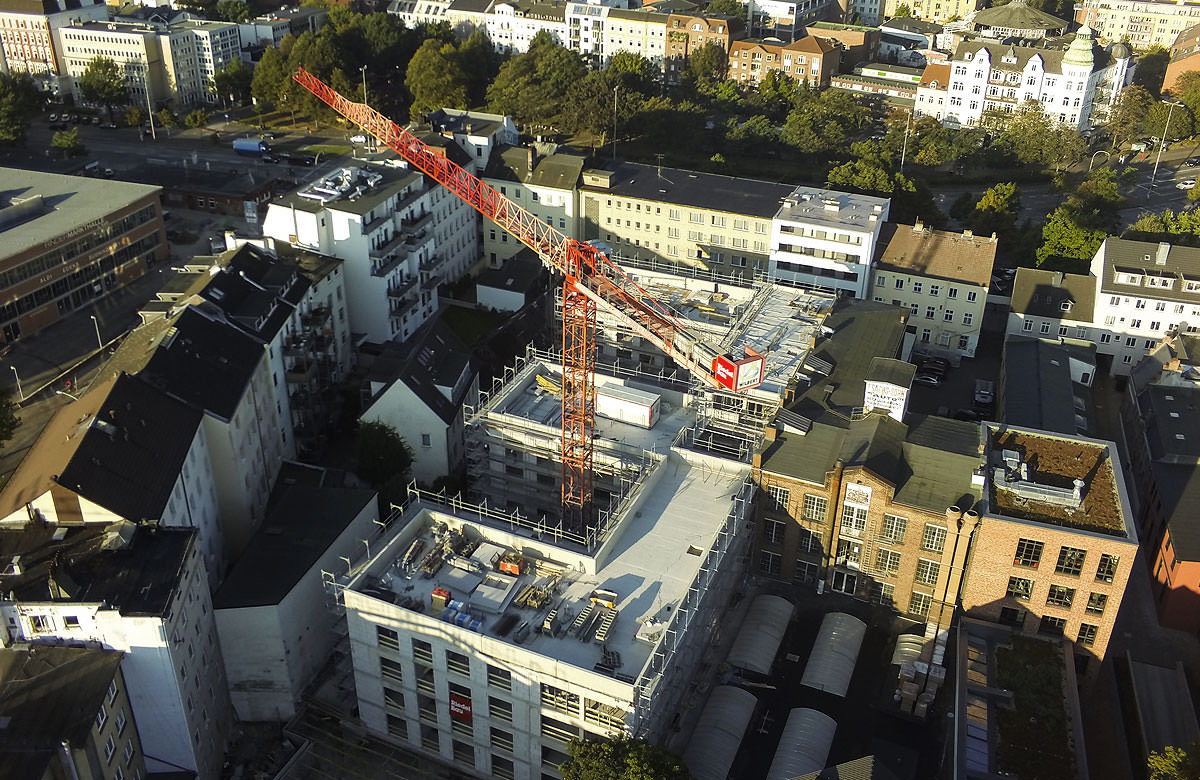 Baudokumentation Hamburg - Riedel Bau Kran - Drohne Luftbilder